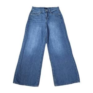 Sincerely Jules Jeans Wide Leg Baggy Medium Wash Blue Denim Womens Size 5 / 27